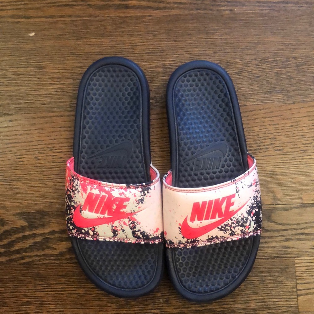 Pink Nike Slides